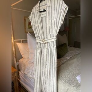 Striped Belted Dress